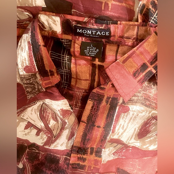 Montage Designer Silk Button Up | Large | new without tags - Picture 4 of 4